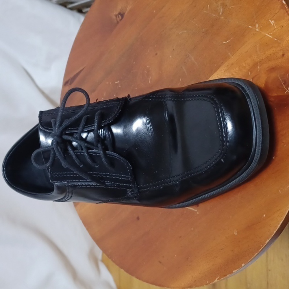 DOCKERS MEN SHOES SIZE 9.5M BLACK PATTON LEATHER